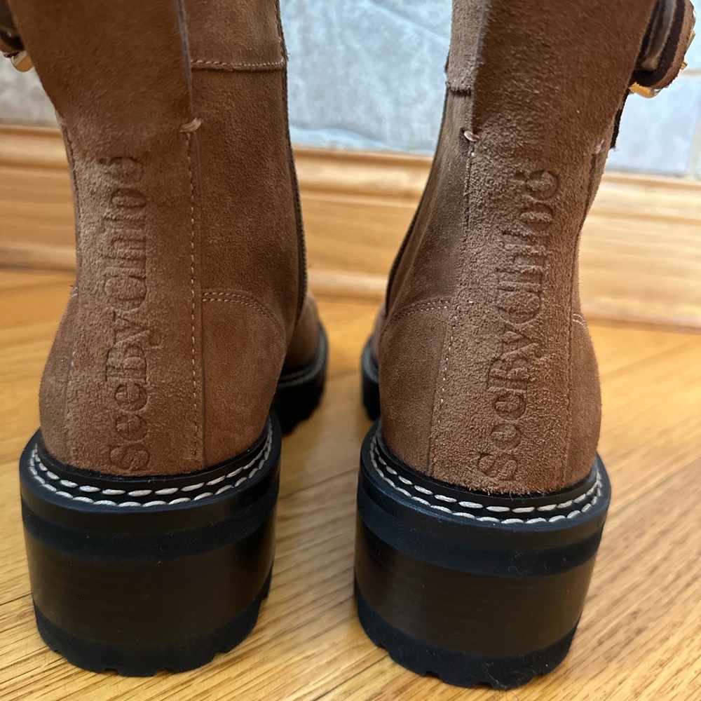 See by Chloe Mallory Suede Combat Boots - Picture 9 of 13